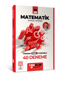Yediiklim Yayınları 2026 MEB AGS Ahenk Serisi Matematik Sayısal Yetenek Tamamı Video Çözümlü 40 Deneme