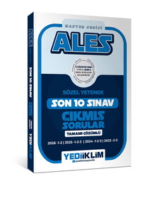 Yediiklim Yayınları 2027 ALES Sözel Yetenek Tamamı Çözümlü Son 10 Sınav Çıkmış Sorular (2 Ağustos 2026 Ales-2 Ekli)
