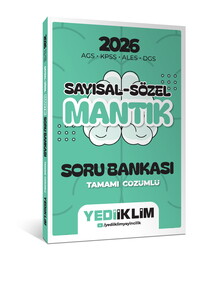 Yediiklim Yayınları 2026 AGS KPSS ALES DGS Sayısal Sözel Mantık Tamamı Çözümlü Soru Bankası