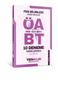 Yediiklim Yayınları 2026 MEB AGS Fen Bilimleri Öğretmenliği Tamamı Çözümlü 10 Deneme
