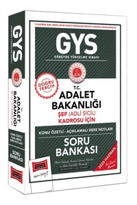 Yargı Yayınları GYS T.C. Adalet Bakanlığı Şef (Adli Sicil) Kadrosu İçin Konu Özetli Soru Bankası