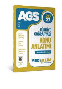 Yediiklim Yayınları 2027 MEB AGS Türkiye Coğrafyası Konu Anlatımı