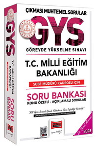 Yargı Yayınları 2025 T.C. Milli Eğitim Bakanlığı Şube Müdürü Kadrosu İçin Soru Bankası