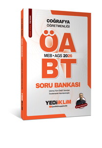 Yediiklim 2026 MEB AGS ÖABT Coğrafya Öğretmenliği  Tamamı Çözümlü Soru Bankası