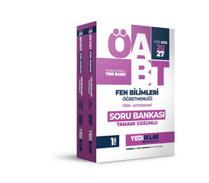 Yediiklim Yayınları 2027 MEB AGS ÖABT Fen Bilimleri Öğretmenliği Tamamı Çözümlü Soru Bankası 2 Cilt