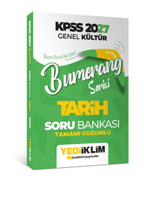 Yediiklim Yayınları 2027 KPSS Genel Kültür Bumerang Serisi Tarih Tamamı Çözümlü Soru Bankası
