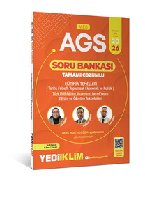 Yediiklim  Yayınları 2026 MEB-AGS EĞİTİMİN TEMELLERİ VE TEMEL KAVRAMLAR, TÜRK MİLLİ EĞİTİM SİSTEMİNİN GENEL YAPISI, EĞİTİM VE ÖĞ