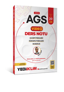 Yediiklim  Yayınları 2026 MEB-AGS GELİŞİM PSİKOLOJİSİ, ÖĞRENME PSİKOLOJİSİ VE REHBERLİK VİDEO ANLATIMLI DERS NOTU