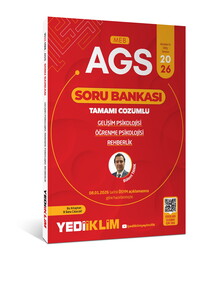 Yediiklim  Yayınları 2026 MEB-AGS GELİŞİM PSİKOLOJİSİ, ÖĞRENME PSİKOLOJİSİ VE REHBERLİK TAMAMI ÇÖZÜMLÜ SORU BANKASI