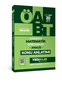 Yediiklim Yayınları 2027 MEB AGS ÖABT  İlköğretim Matematik Öğretmenliği -Analiz Konu Anlatımı