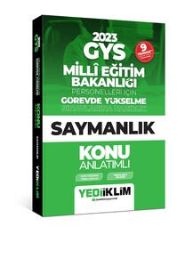 Yediiklim KPSS 2023 GYS Millî Eğitim Bakanlığı Personelleri İçin Görevde Yükselme Saymanlık Konu Anlatımlı