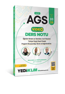 Yediiklim  Yayınları 2026 MEB-AGS ÖYT, SINIF YÖNETIMI, TYMM, PROGRAM OKURYAZARLIĞI, ÖLÇME VE DEĞERLENDIRME VIDEO ANLATIMLI DERS