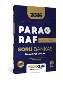 Yediiklim Yayınları 2026 Tüm Adaylar İçin Paragraf Premium Tamamı PDF Çözümlü Soru Bankası