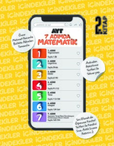  Yediiklim Yayınları AYT Yedi Adımda Temelden Zirveye Matematik Tamamı Video Konu Anlatımlı ve Tamamı Video Çözümlü 2. Kitap