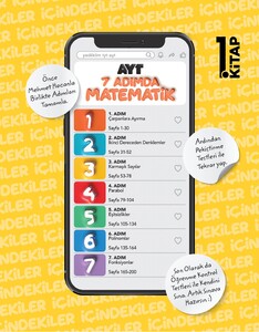  Yediiklim Yayınları AYT Yedi Adımda Temelden Zirveye Matematik Tamamı Video Konu Anlatımlı ve Tamamı Video Çözümlü 1. Kitap