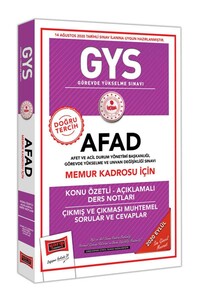 Yargı Yayınları GYS AFAD Memur Kadrosu İçin Konu Özetli Çıkmış ve Çıkması Muhtemel Sorular