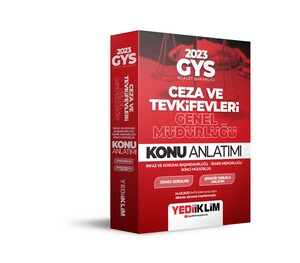 Yediiklim Yayınları 2023 GYS Adalet Bakanlığı Ceza ve Tevkifevleri Genel Müdürlüğü Konu Anlatımı
