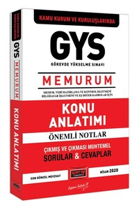 Yargı Yayınları GYS Kamu Kurum ve Kuruluşlarında MEMURUM Konu Anlatımı
