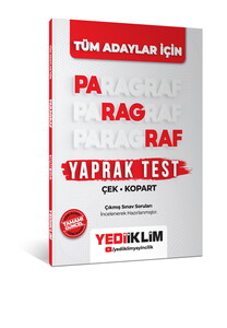 Yediiklim Yayınları Tüm Adaylar İçin Paragraf Çek Kopart Yaprak Test
