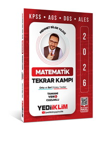 Yediiklim Yayınları 2026 KPSS AGS DGS ALES Matematik Tamamı Video Çözümlü Tekrar Kampı