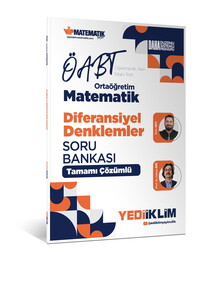 Yediiklim Yayınları 2027 ÖABT Ortaöğretim Matematik Öğretmenliği Diferansiyel Denklemler Tamamı Çözümlü Soru Bankası