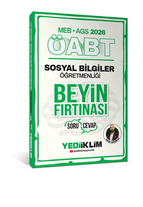 Yediiklim Yayınları 2026 MEB AGS ÖABT Sosyal Bilgiler Öğretmenliği Beyin Fırtınası Soru Cevap