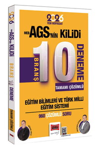 Yargı Yayınları 2026 Eğitim Bilimleri MEB-AGSnin Kilidi Tamamı Çözümlü 10 Branş Deneme