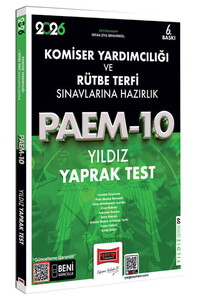 Yargı Yayınları 2026 PAEM Komiser Yardımcılığı ve Rütbe Terfi Sınavlarına Hazırlık Yıldız Yaprak Test
