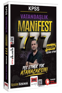 Yargı Yayınları KPSS Vatandaşlık Manifest Serisi 777 Soruda Tamamı Video Çözümlü Tekrar Kitabı