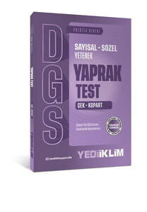 Yediiklim Yayınları 2027 DGS Sayısal - Sözel Yetenek Çek Kopart Yaprak Test