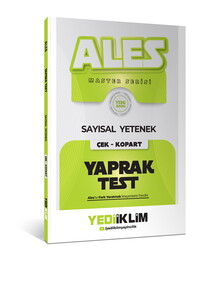 Yediiklim Yayınları 2027 Ales Sayısal  Yetenek Çek Kopart Yaprak Test