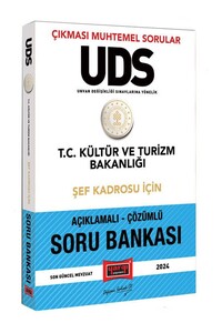 Yargı Yayınları 2024 UDS T.C Kültür ve Turizm Bakanlığı Şef Kadrosu İçin Açıklamalı Çözümlü Soru Bankası (Çıkması Muhtemel Sorul