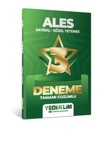 Yediiklim Yayınları 2027 ALES Sayısal Sözel Yetenek Tamamı Çözümlü 3 Yıldız Deneme