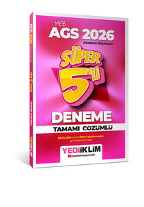 Yediiklim Yayınları 2026 MEB AGS Tamamı Çözümlü Süper 5 li Deneme