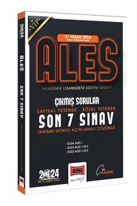 Yargı Yayınları 2024 ALES Son 7 Sınav Çıkmış Sorular (21 Nisan 2024 Sınavı Dahil)
