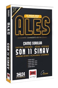 Yargı Yayınları 2024 ALES Son 11 Sınav Çıkmış Sorular (21 Nisan 2024 Sınavı Dahil)
