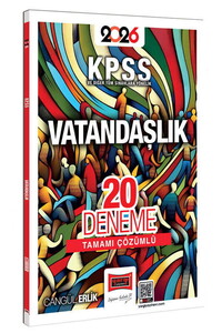 Yargı Yayınları 2026 KPSS ve Diğer Tüm Sınavlara Yönelik Tamamı Çözümlü Vatandaşlık 20 Deneme