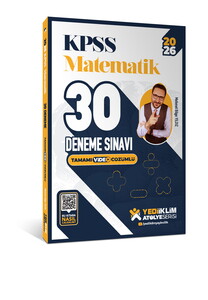 Yediiklim 2026 KPSS Atölye Serisi Matematik 30 Deneme Sınavı Tamamı Video Çözümlü