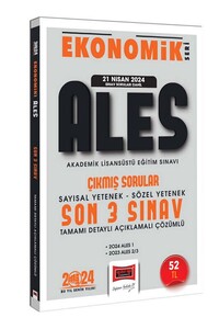 Yargı Yayınları 2024 ALES Ekonomik Seri Çıkmış Sorular Tamamı Çözümlü Son 3 Sınav (21 Nisan 2024 Sınavı Dahil)