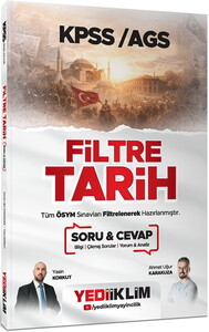 Yediiklim Yayınları 2026 KPSS AGS Filtre Tarih Soru Cevap