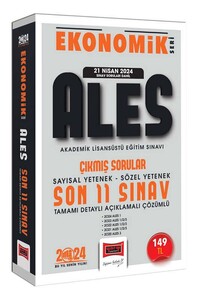 Yargı Yayınları 2024 ALES Ekonomik Seri Çıkmış Sorular Tamamı Çözümlü Son 11 Sınav (21 Nisan 2024 Sınavı Dahil)