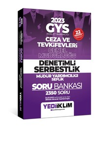 Yediiklim Yayınları 2023 GYS Adalet Bakanlığı Ceza ve Tevkifevleri Genel Müdürlüğü Denetimli Serbestlik Müdür Yardımcılığı Şefli