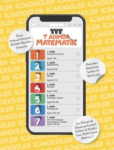  Yediiklim Yayınları Yedi Adımda Temelden Zirveye TYT Matematik Tamamı Video Konu Anlatımlı ve Tamamı Video Çözümlü Soru Bankası 
