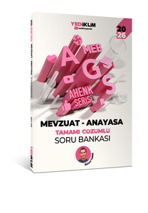 Yediiklim Yayınları 2026 MEB AGS Ahenk Serisi Mevzuat - Anayasa Tamamı Çözümlü Soru Bankası