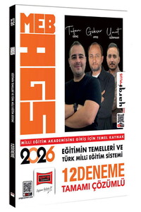 Yargı Yayınları 2026 MEB-AGS Eğitimin Temelleri ve Türk Milli Eğitim Sistemi Tamamı Çözümlü 12 Deneme