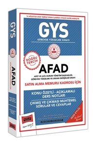 Yargı Yayınları GYS AFAD Satın Alma Memuru Kadrosu İçin Konu Özetli Çıkmış ve Çıkması Muhtemel Sorular