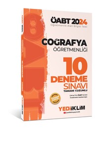 Yediiklim Yayınları 2024 ÖABT Coğrafya Öğretmenliği Tamamı Çözümlü 10 Deneme