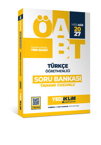 Yediiklim Yayınları 2027 MEB AGS ÖABT Türkçe Öğretmenliği Tamamı Çözümlü Soru Bankası