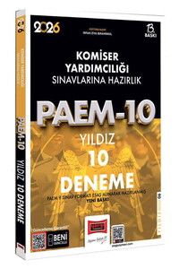 Yargı Yayınları 2026 PAEM Komiser Yardımcılığı Sınavlarına Hazırlık Yıldız 10 Deneme