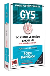 Yargı Yayınları 2024 GYS Kültür ve Turizm Bakanlığı Şube Müdürü Kadrosu İçin Açıklamalı Çözümlü Soru Bankası